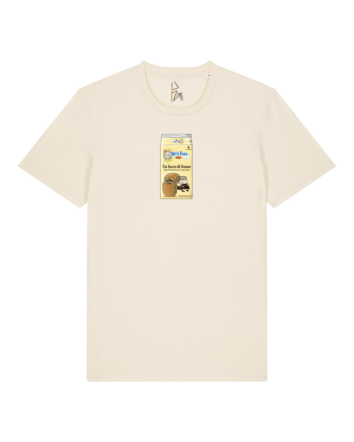 T-Shirt Notti In Bianco Sacco Di Sonno Kimi85